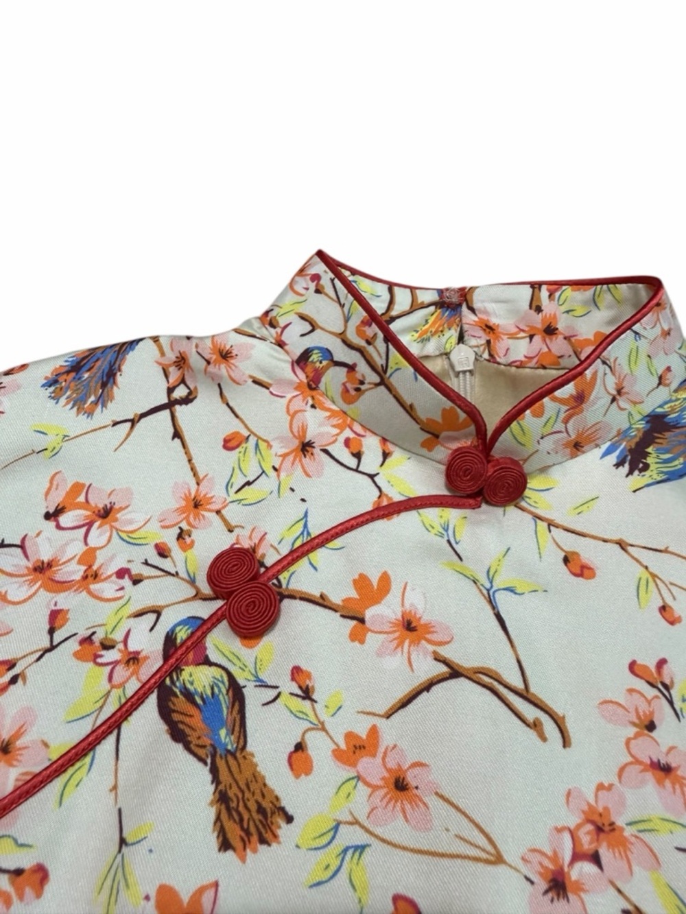 Amelie Wang 100% Mulberry Silk Girls Qipao Dress | Size 6 - Picture 2 of 6